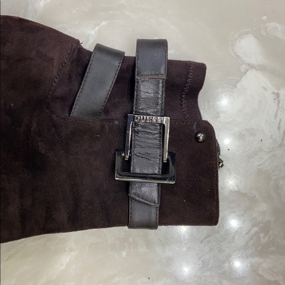 Guess brown suede wedge booties - Picture 5 of 8